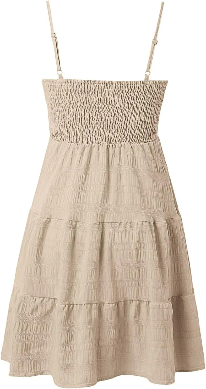 Graduation Dress-2025 Summer Elegant Mini Spaghetti Strap Homecoming Dresses A Line Swing Dance Party Dress for Teens