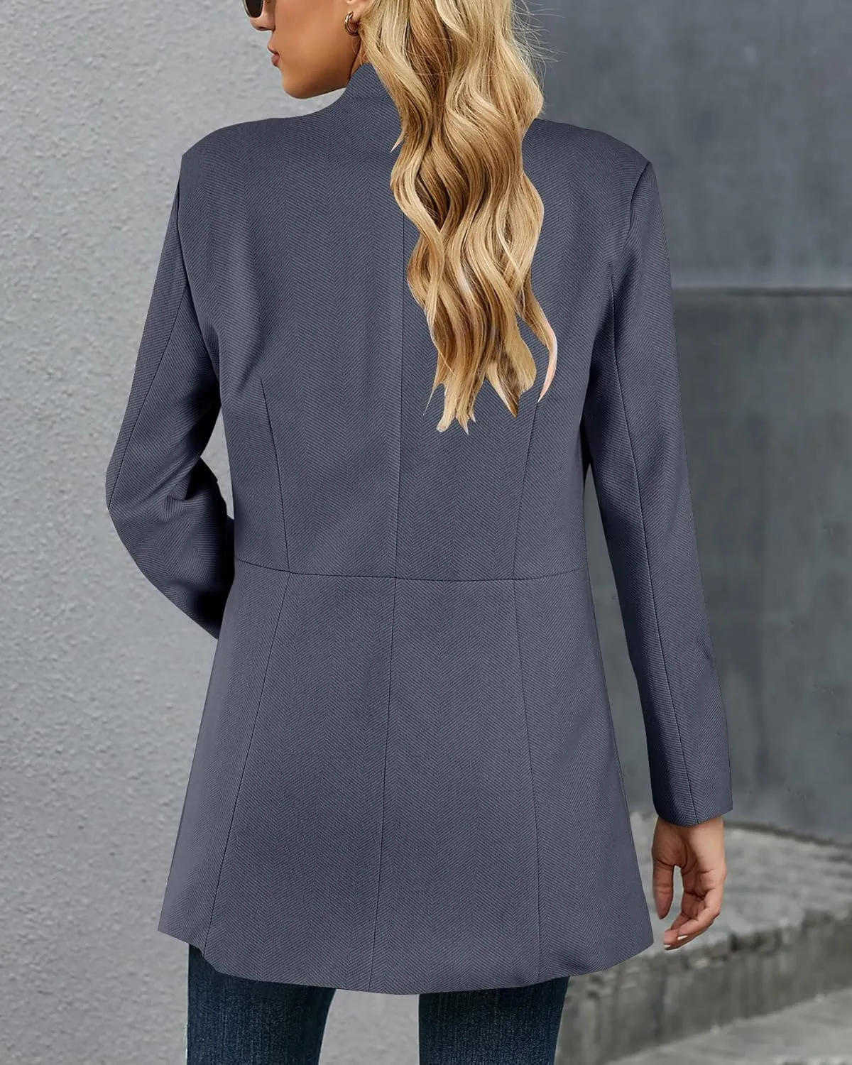 Grlasen Women's Long Pea Coats Winter Wool Jackets Lapel Slim Fit Outerwear Dressy Casual Elegant Warm Overcoats