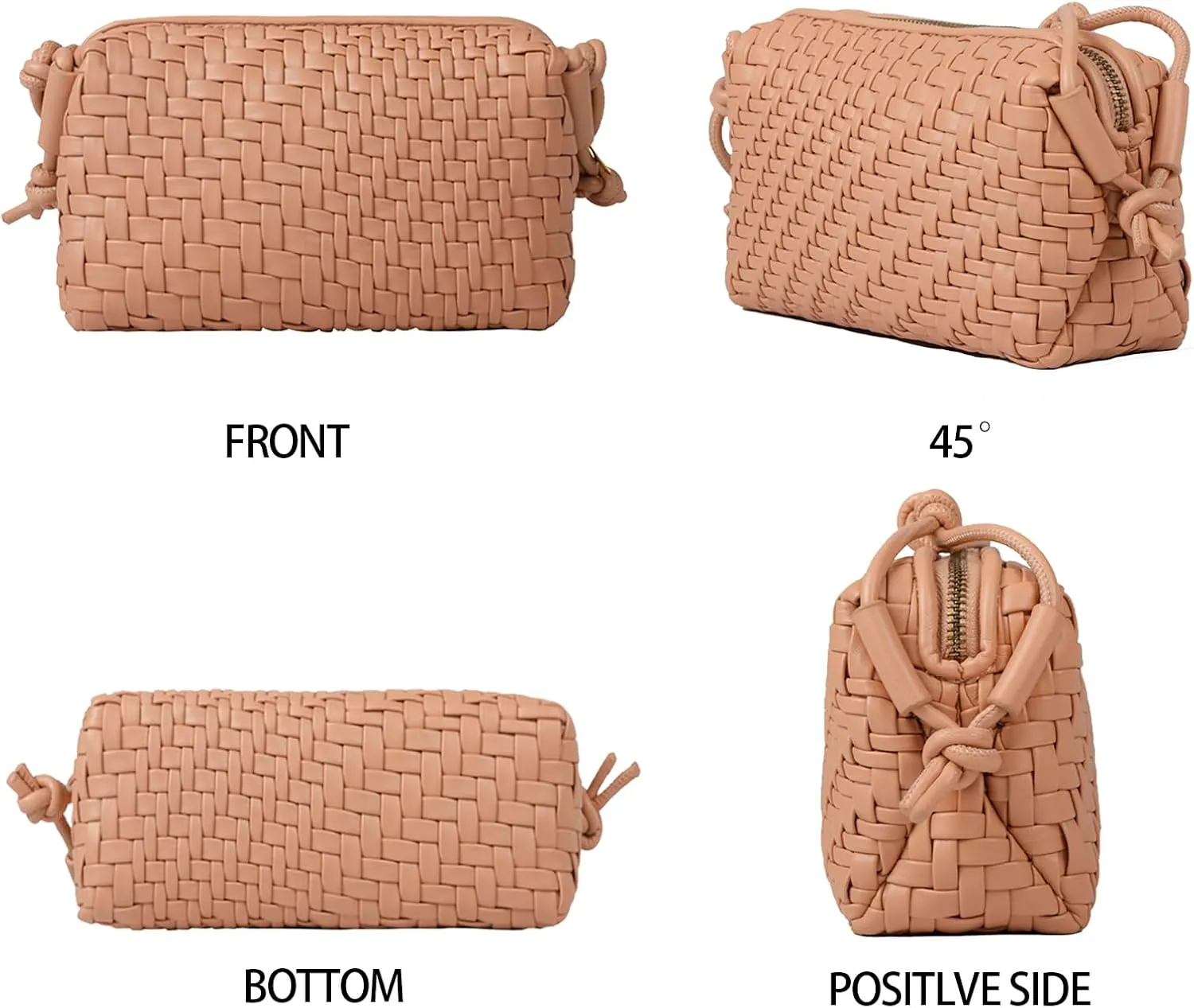 Handwoven Crossbody Bag for Women, Shoulder Purse with Adjustable Strap Lightweight Summer Festival Bag Gift