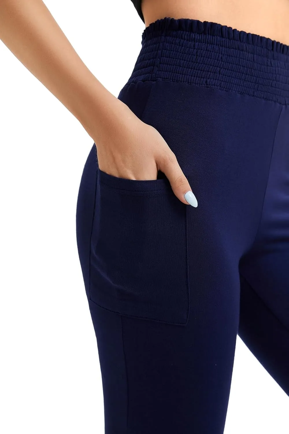 Harem Pants for Women with Pockets, High Waisted Comfy Stretch Loose Sweatpants for Workout, Running, Yoga