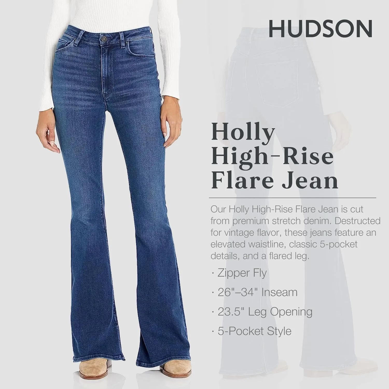 HUDSON Women's Holly High Rise Flare Jean