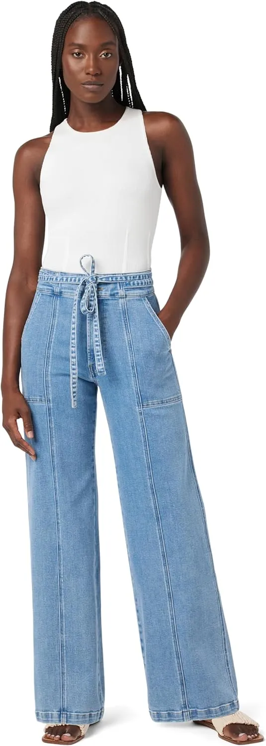 HUDSON Women's Tie Waist Wide Leg Trouser