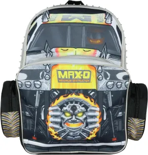 INTIMO Monster Jam Backpack Max-D Maximum Destruction 3D Monster Truck Kids School Book Bag with Laptop Tech Sleeve