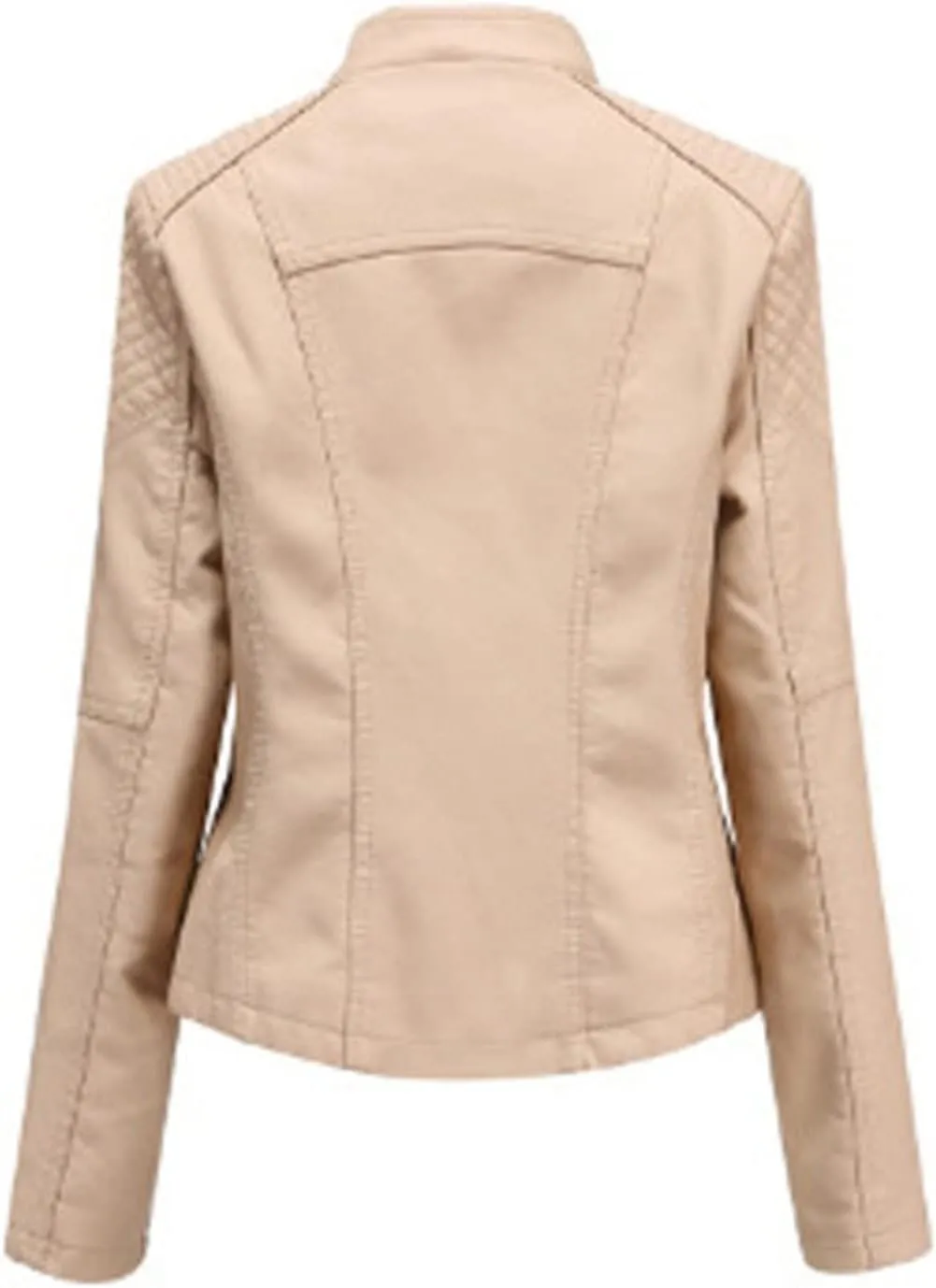 LCMTWX Leather Jackets Jacket Coat Punk Tops Motor Cropped Short Lapel Zip Women's Coat Coats for Women Women Jackets De