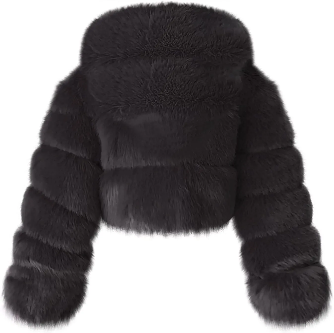 LCMTWX Trench Coat for Women 2023 Furry Women Long Jacket Faux Sleeve Short Warm Women's Coat Cropped Jacket Puffer