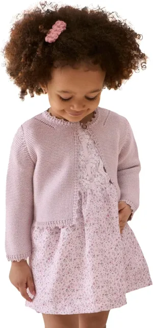 Lilax Baby Girls' Long Sleeve Shrug, Knit Girls Cardigan, Childrens Bolero