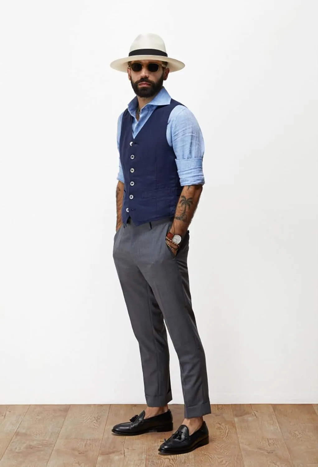 Linen Men's Vest Beach Wedding Waistcoat Summer Casual Suit Vests Groomsmen Dress Top