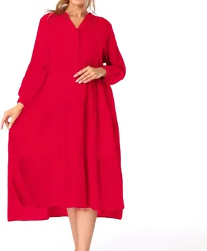 Long Sleeve Shirt Dresses for Women 2024 Solid Color Plus Size Midi Dress Flowy Loose Casual Dress