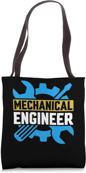 Mechanical Engineer Blue Tools Bold Graphic Tote Bag