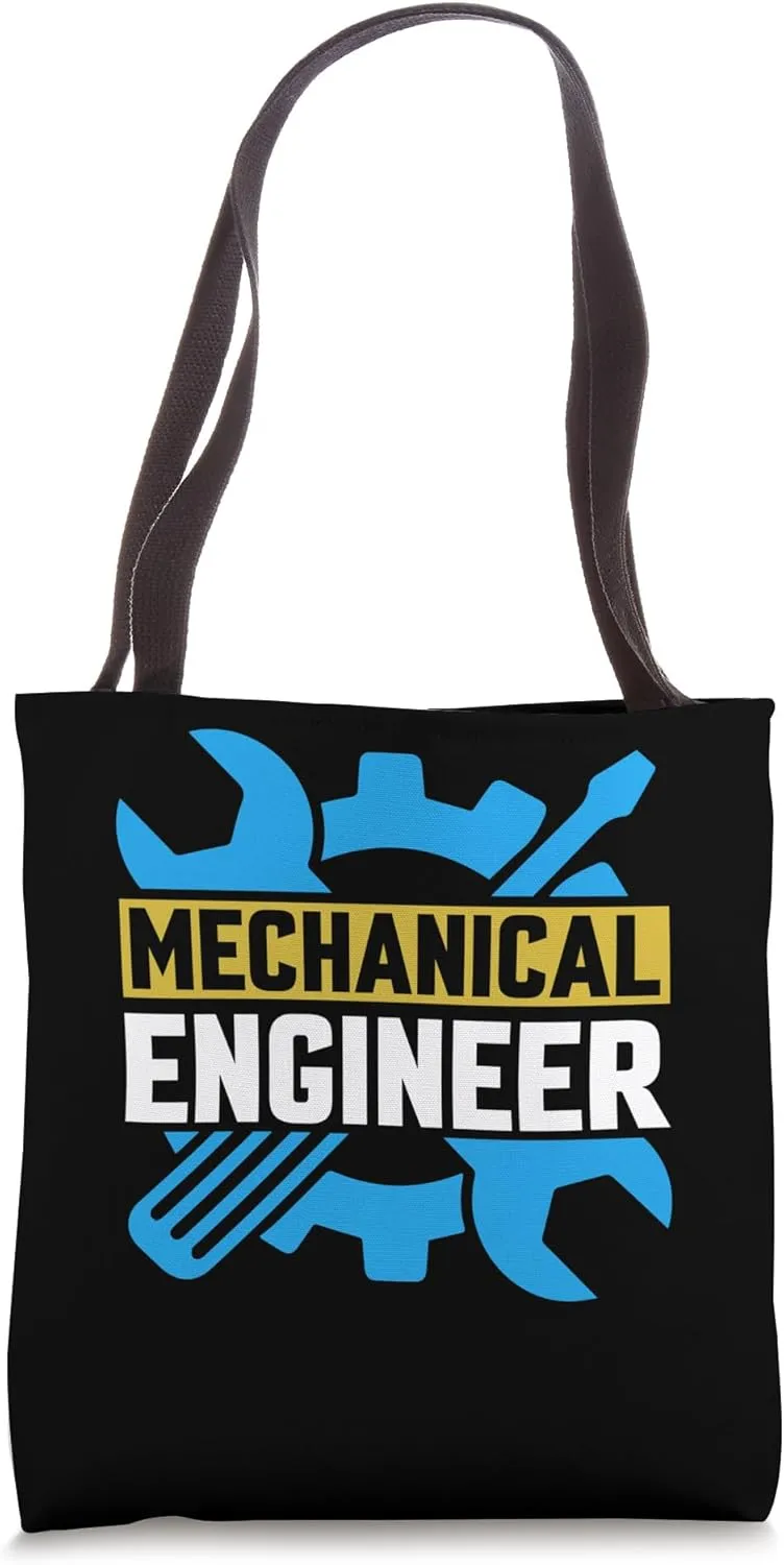 Mechanical Engineer Blue Tools Bold Graphic Tote Bag