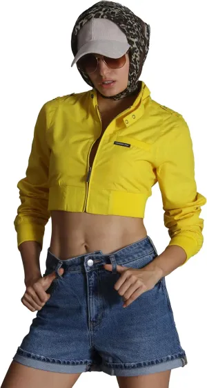 Members Only Mini Cropped Jacket Women Trendy Racer Jacket