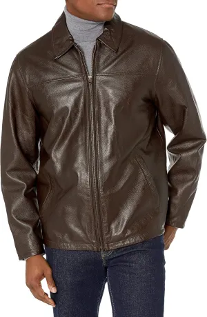 Men's Black & BROWN Genuine Lambskin Leather Biker Jacket - Real Lambskin Mens Leather Jacket Brown Leather Jacket Men