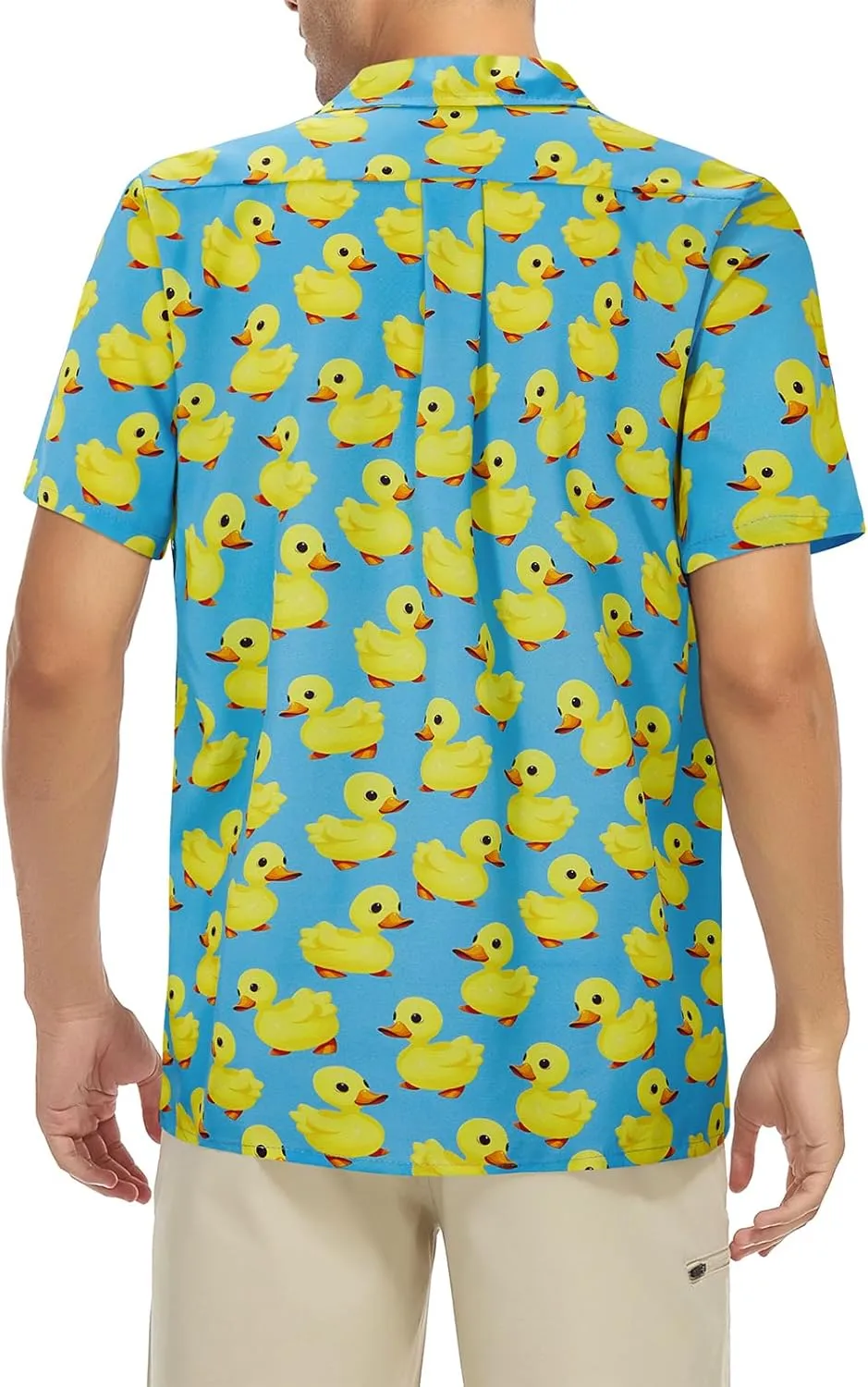 Mens Hawaiian Shirt Floral Print Aloha Shirt Comfortable Novelty Button Down Shirts Casual Short Sleeve Beachwear for Men