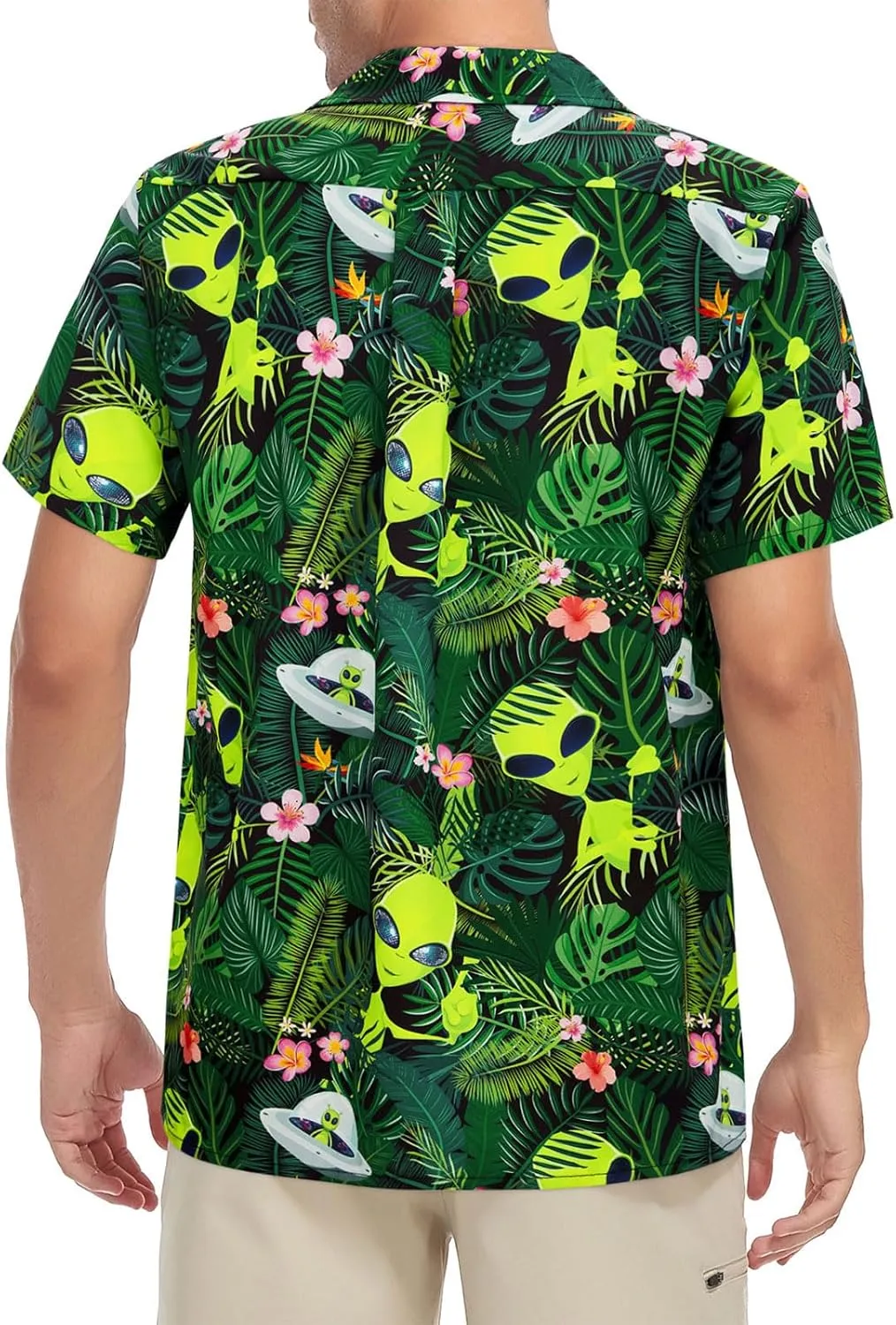 Mens Hawaiian Shirt Floral Print Aloha Shirt Comfortable Novelty Button Down Shirts Casual Short Sleeve Beachwear for Men