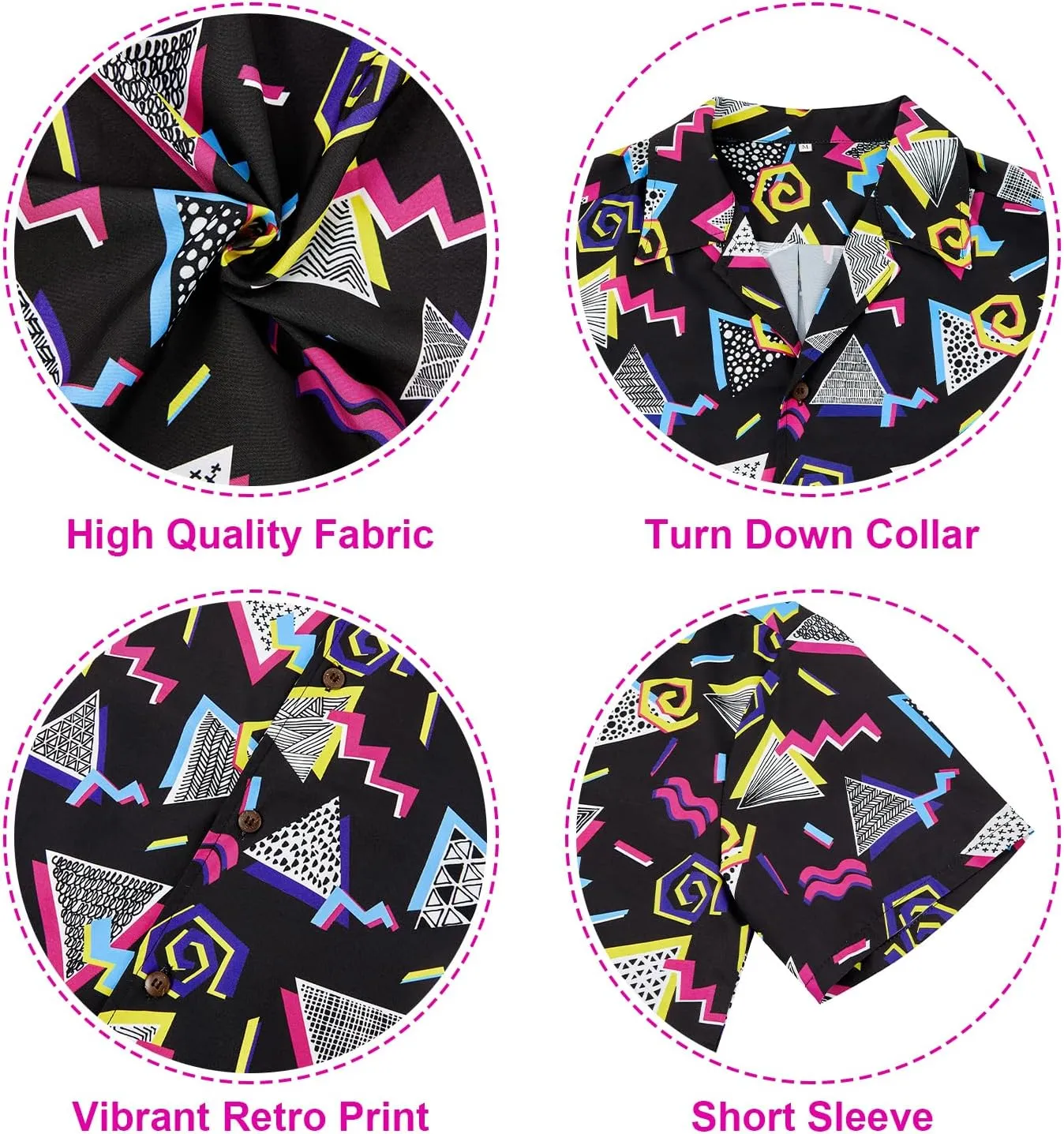 Mens Hawaiian Shirt Floral Print Aloha Shirt Comfortable Novelty Button Down Shirts Casual Short Sleeve Beachwear for Men