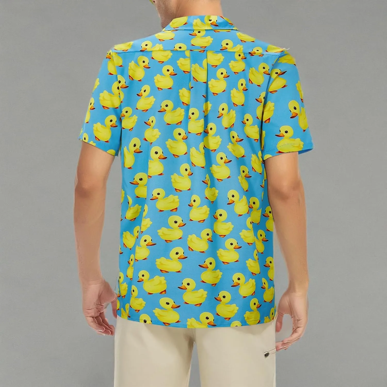 Mens Hawaiian Shirt Floral Print Aloha Shirt Comfortable Novelty Button Down Shirts Casual Short Sleeve Beachwear for Men