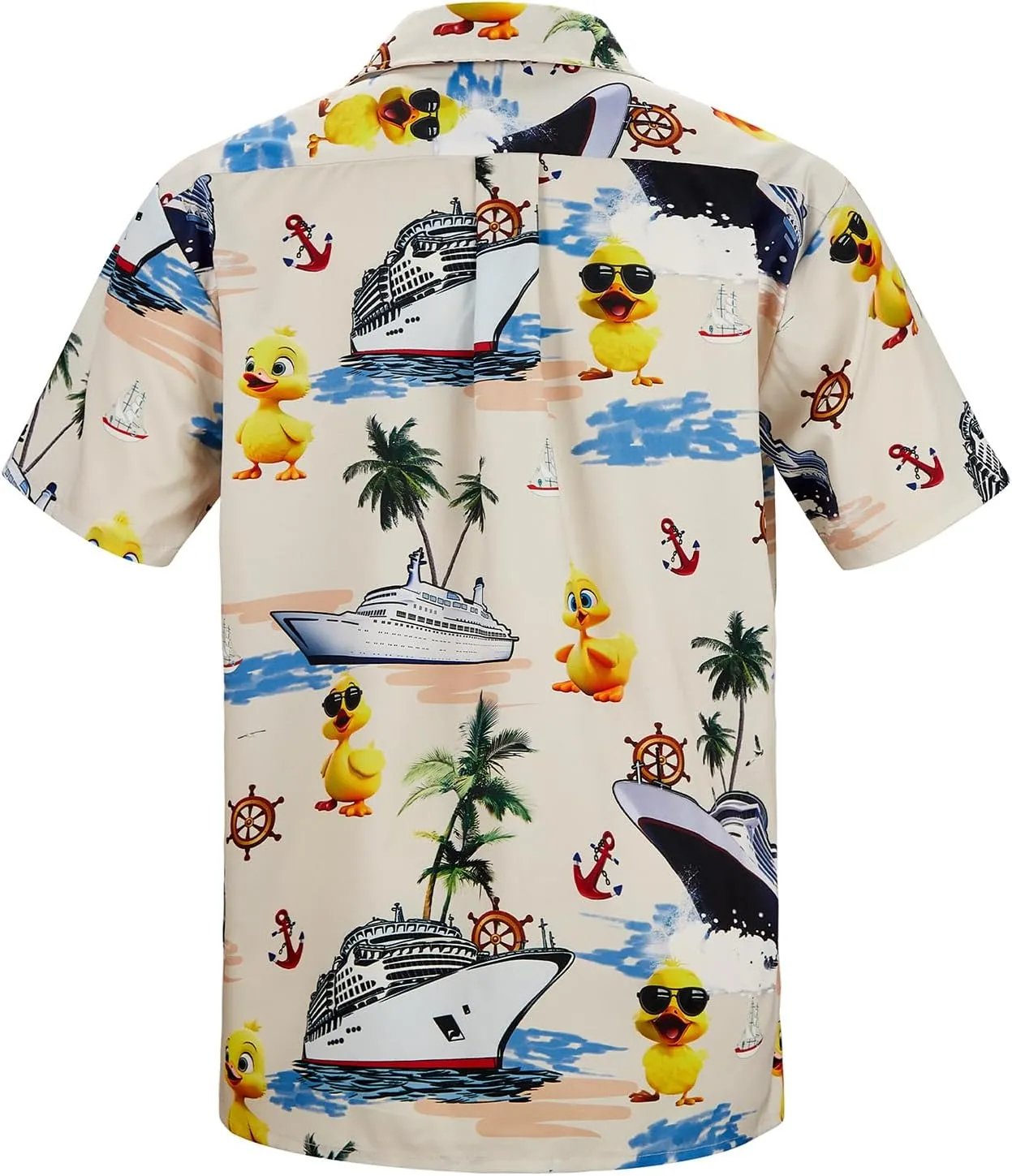 Mens Hawaiian Shirt Floral Print Aloha Shirt Comfortable Novelty Button Down Shirts Casual Short Sleeve Beachwear for Men