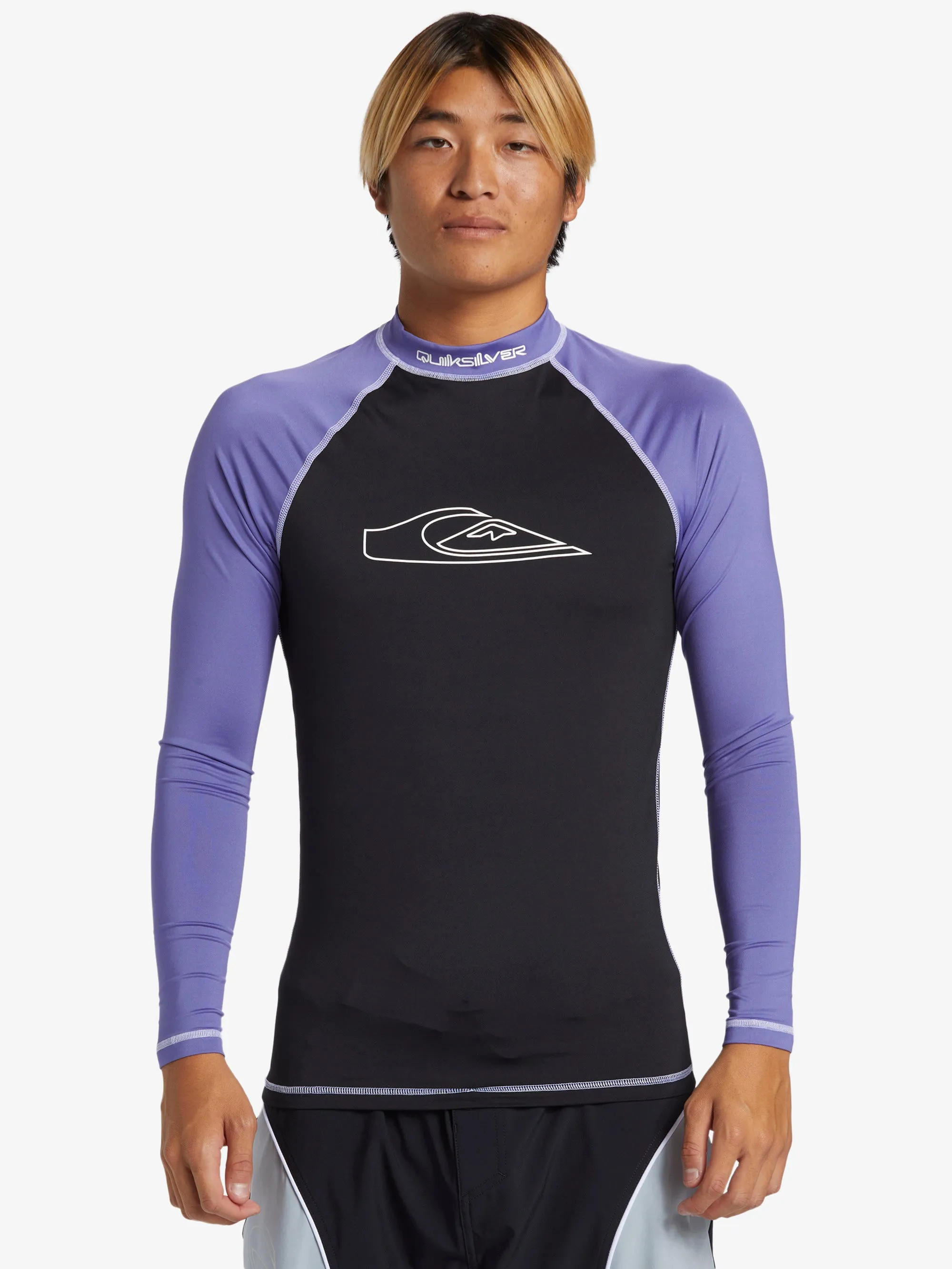 Mens Mercury Long Sleeves UPF 50 Surf Shirt - Black