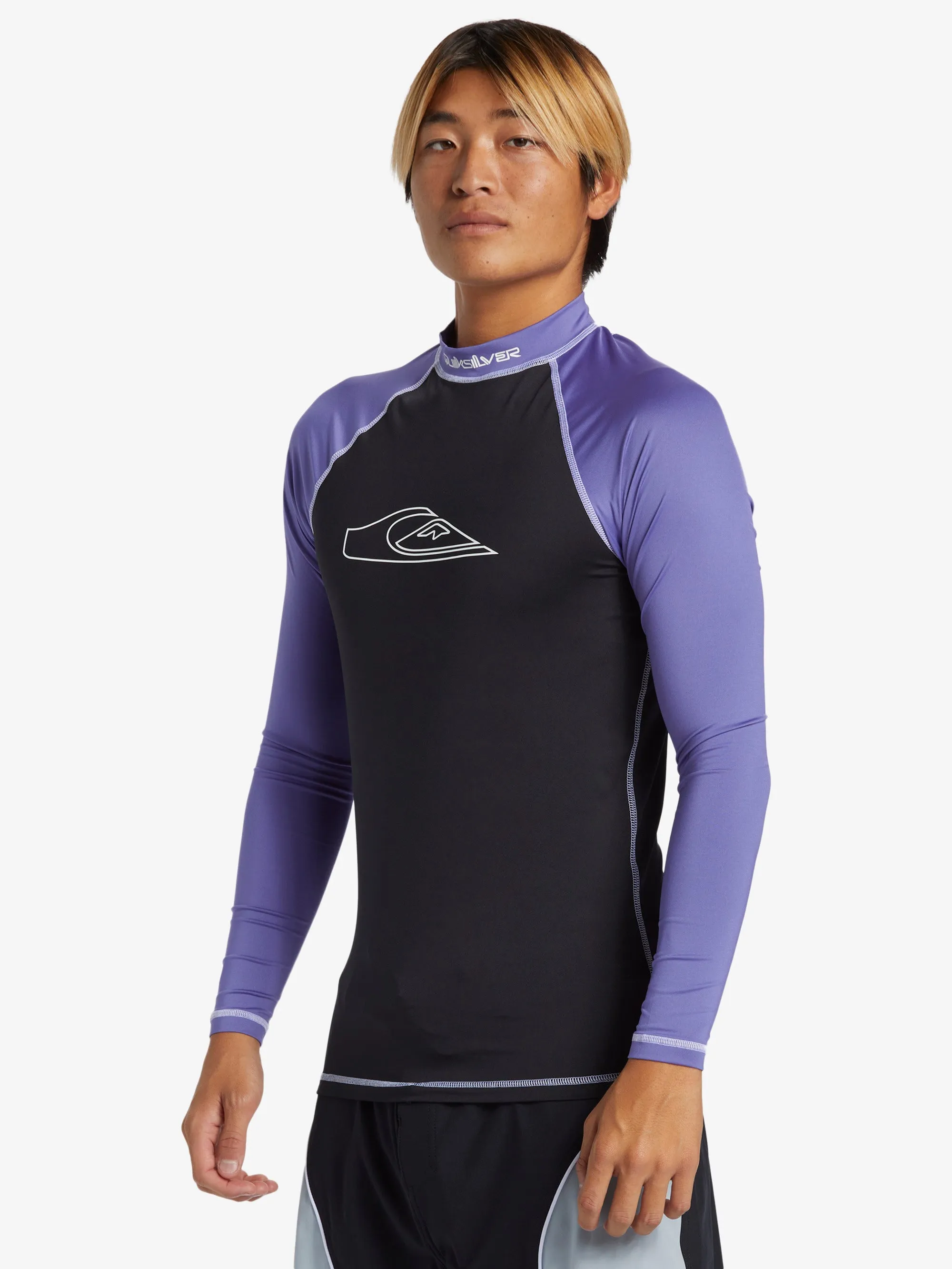 Mens Mercury Long Sleeves UPF 50 Surf Shirt - Black