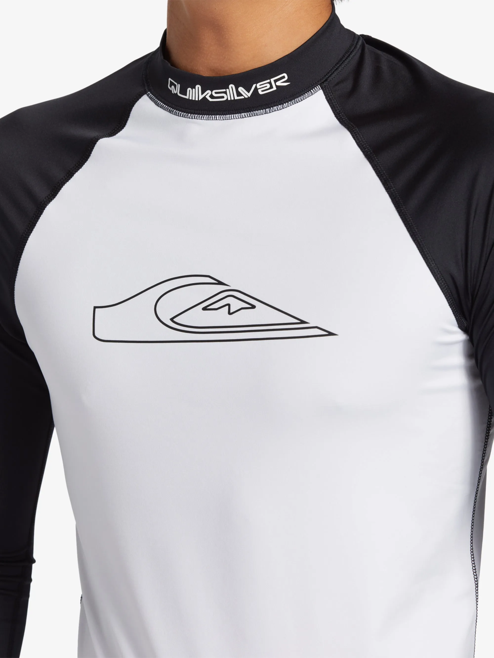 Mens Mercury Long Sleeves UPF 50 Surf Shirt - White