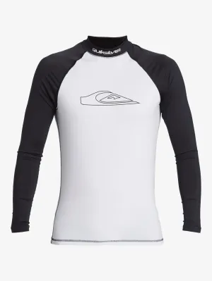 Mens Mercury Long Sleeves UPF 50 Surf Shirt - White
