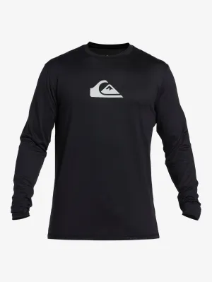 Mens Solid Streak Long Sleeve UPF 50 Surf T-Shirt