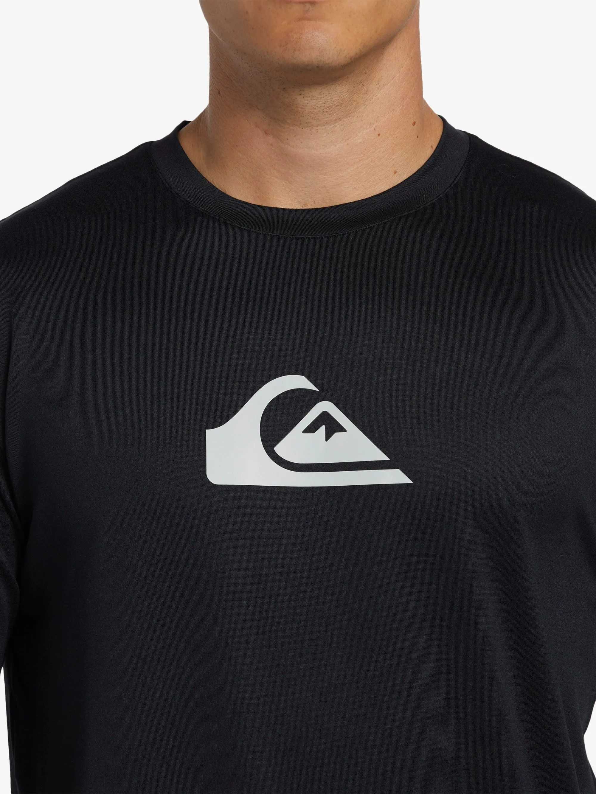 Mens Solid Streak Long Sleeve UPF 50 Surf T-Shirt