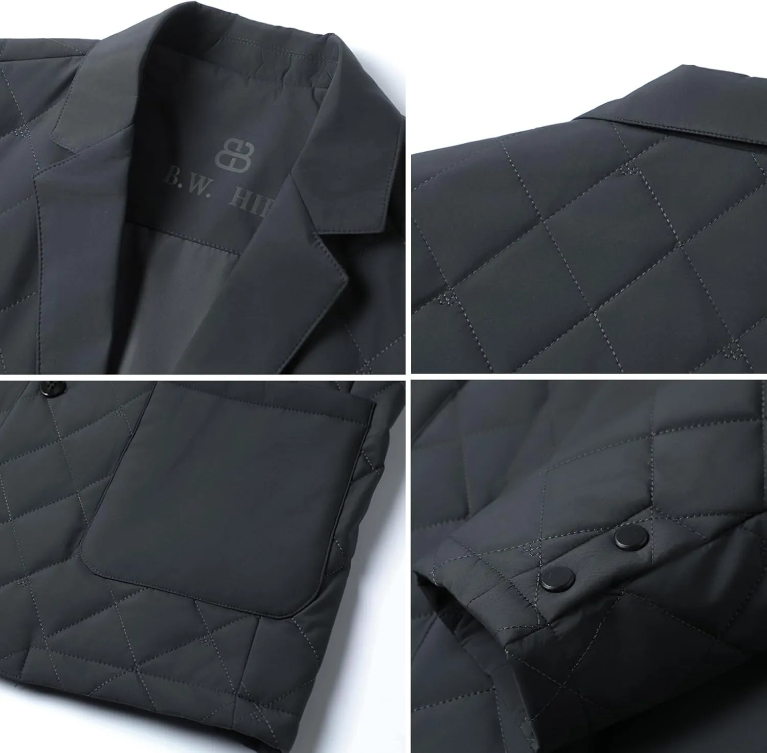 Mens Sport Coats and Blazers Warm Silk Filled Mens Blazer Two Buttons Lightweight Suit Jacket Blazer