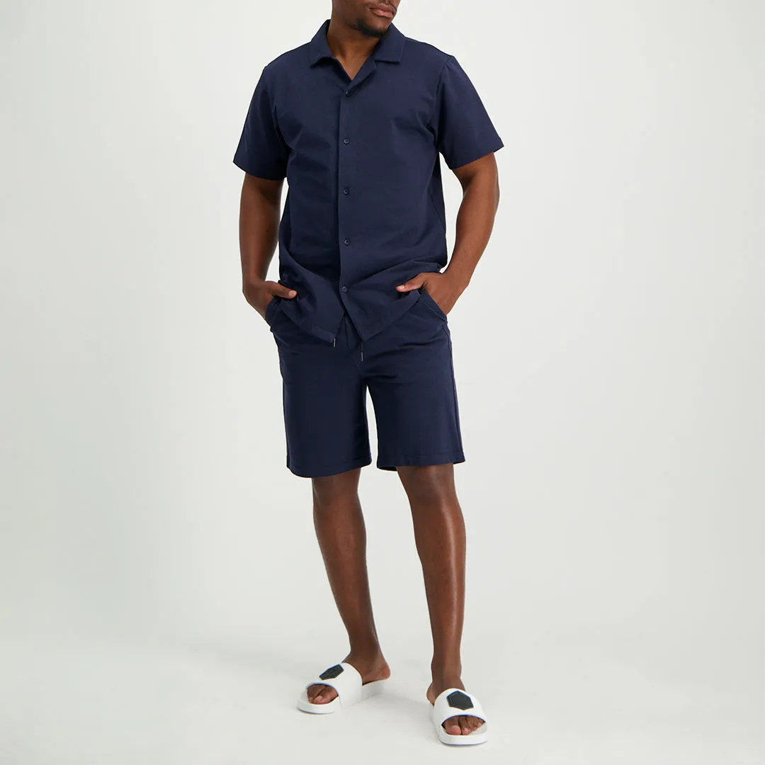 MENS ZAFF NAVY JOGGER SHORTS