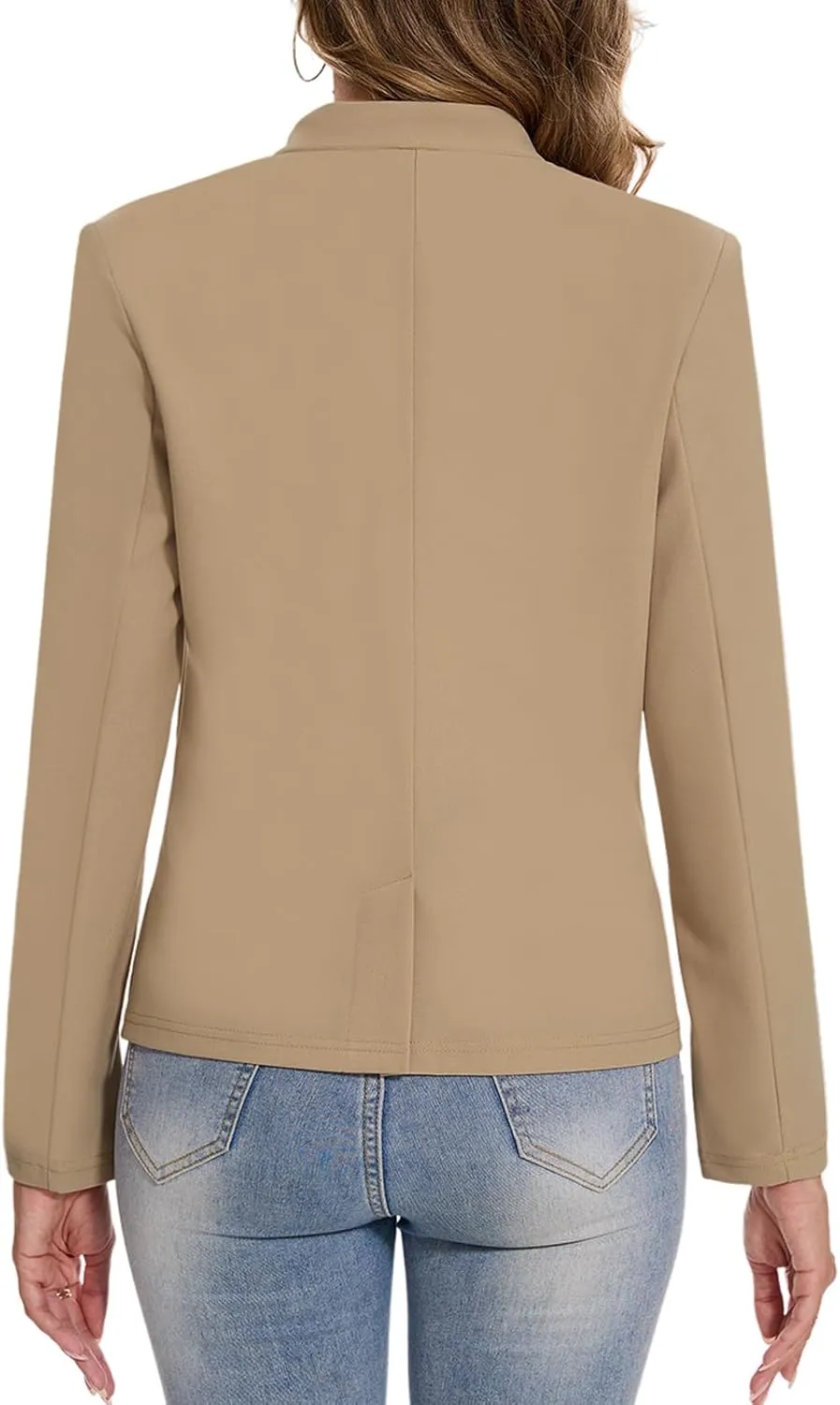 MINTLIMIT Blazer for Women Long Sleeve Button Front Blazer Notch Collar Casual Work Office Suit Jackets with Pockets