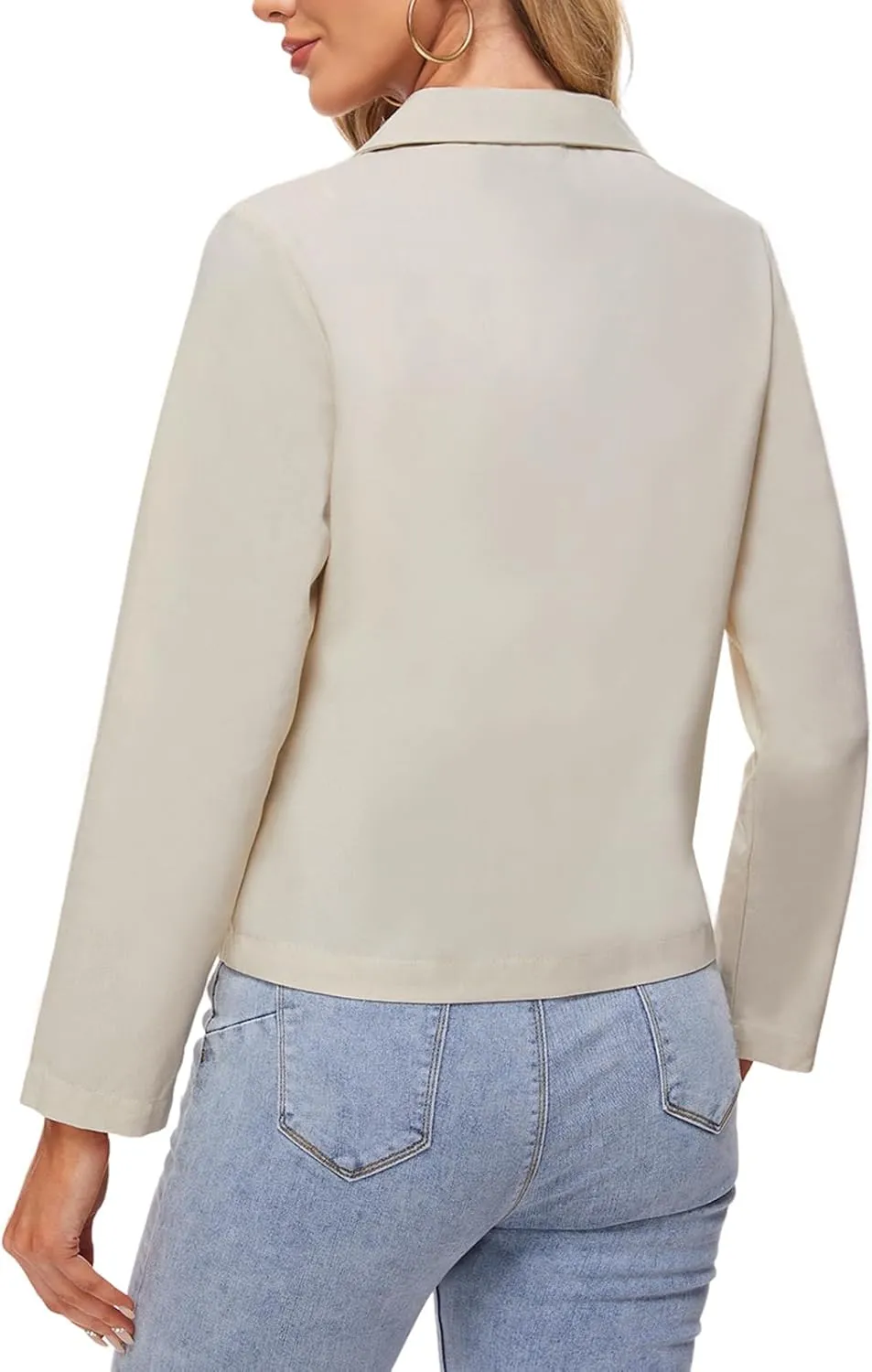 MINTLIMIT Linen Blazer for Women Long Sleeve Lapel Button Blazers Lightweight Casual Work Office Tailored Jacket Suits