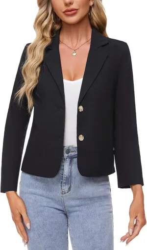 MINTLIMIT Linen Blazer for Women Long Sleeve Lapel Button Blazers Lightweight Casual Work Office Tailored Jacket Suits