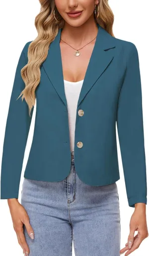MINTLIMIT Linen Blazer for Women Long Sleeve Lapel Button Blazers Lightweight Casual Work Office Tailored Jacket Suits