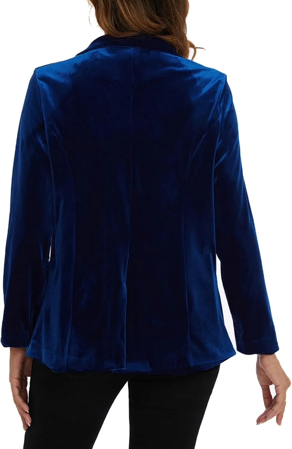 MINTLIMIT Womens Velvet Blazer Suit Jacket Casual Work Office Long Sleeve Fully Lined Blazer Jacket with Pocket Outerwear