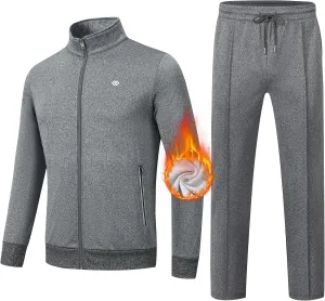 MoFiz Mens Tracksuit Jogging Sports Sweatsuit Comfortable Outfits Casual Athletic Pants Full zip Jacket 2 Piece