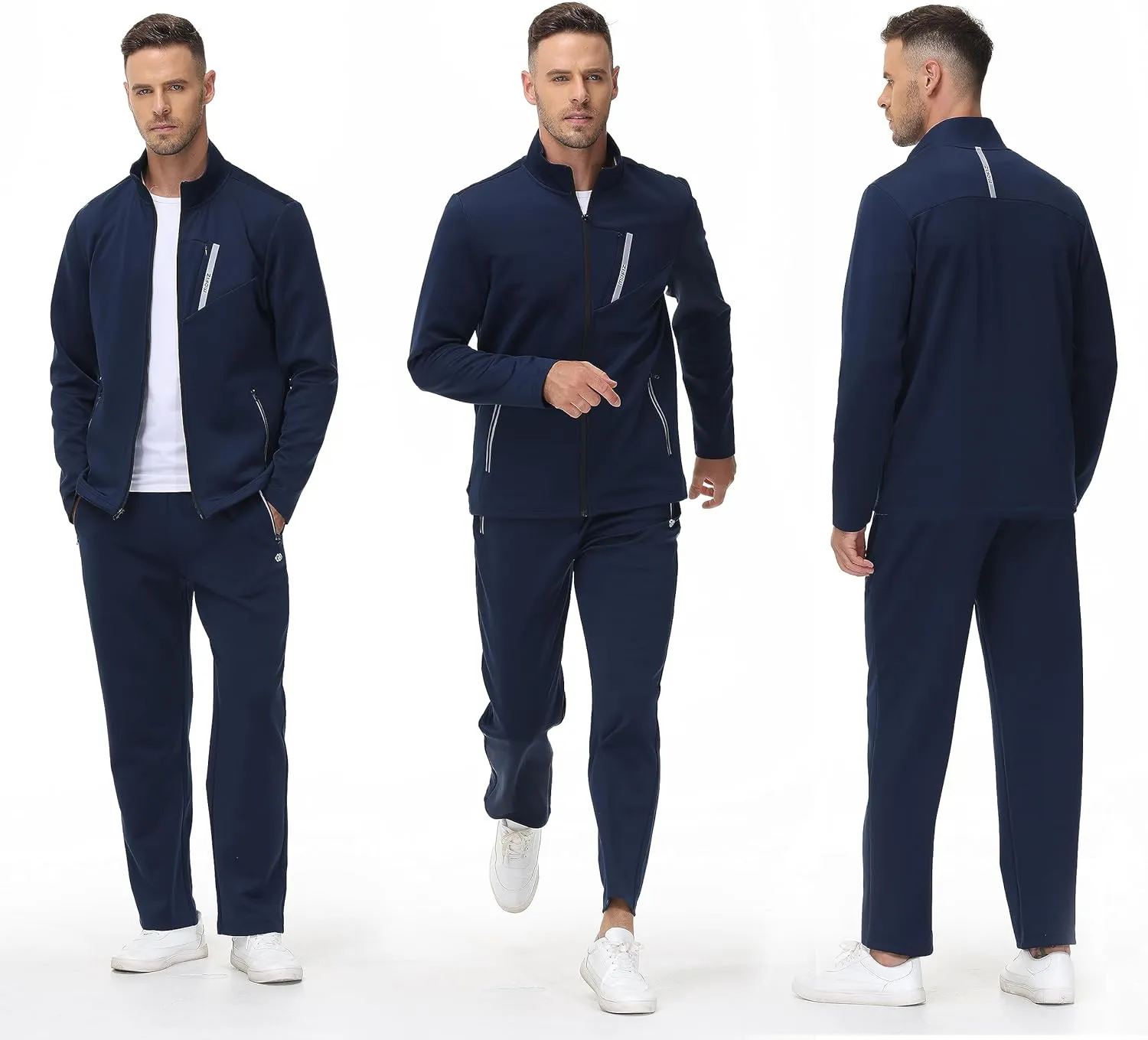 MoFiz Mens Tracksuit Jogging Sports Sweatsuit Comfortable Outfits Casual Athletic Pants Full zip Jacket 2 Piece