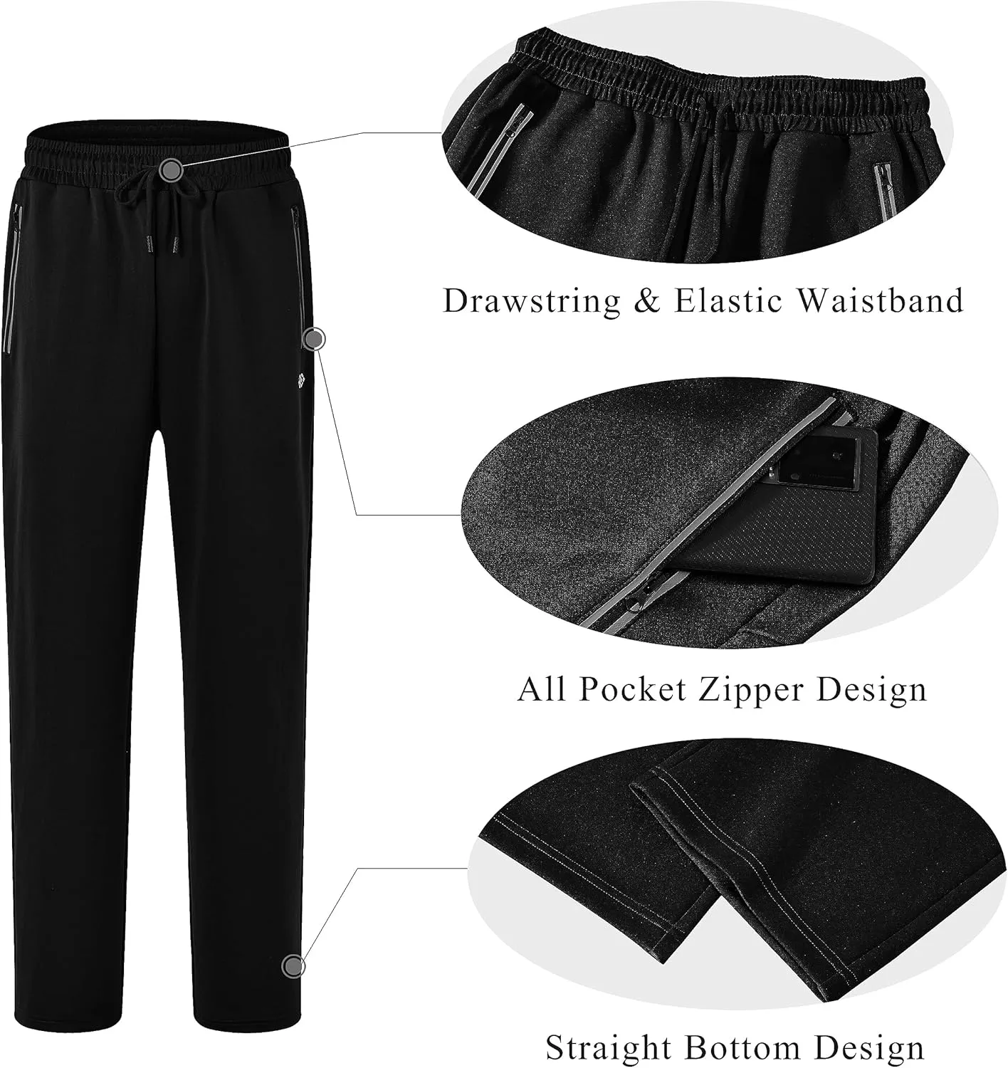 MoFiz Mens Tracksuit Jogging Sports Sweatsuit Comfortable Outfits Casual Athletic Pants Full zip Jacket 2 Piece