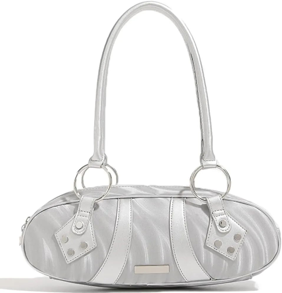 Molodo Shoulder Bags for Women Retro Y2K Underarm Bag Soft PU Leather Handbag Hobo Purses 2024
