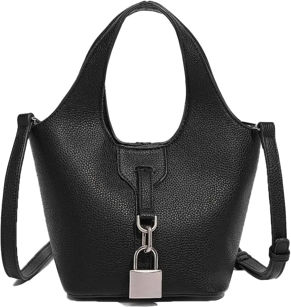 Molodo Shoulder Bags for Women Soft Vegan Leather Bucket Bag Casual Crossbody Bag Handbag Purse