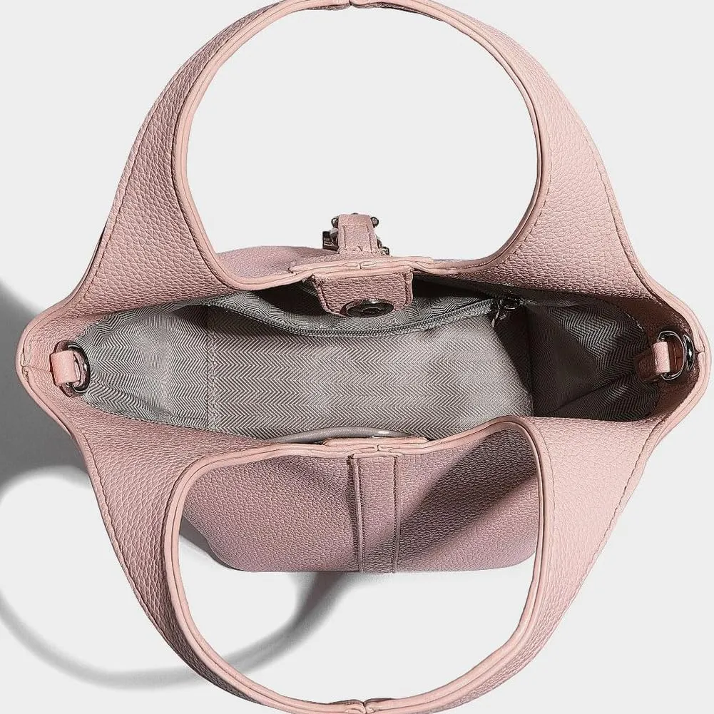 Molodo Shoulder Bags for Women Soft Vegan Leather Bucket Bag Casual Crossbody Bag Handbag Purse