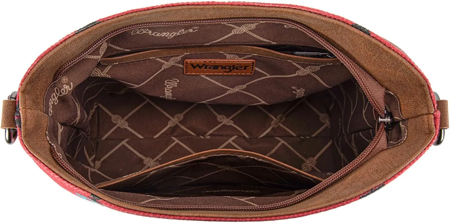 Montana West x Wrangler Hobo Bag for Women Aztec Boho Shoulder Purse with Wide Strap