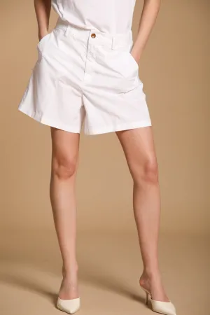 New York Cozy bermuda chino donna in tela paracadute in misto lyocell e cotone relaxed fit
