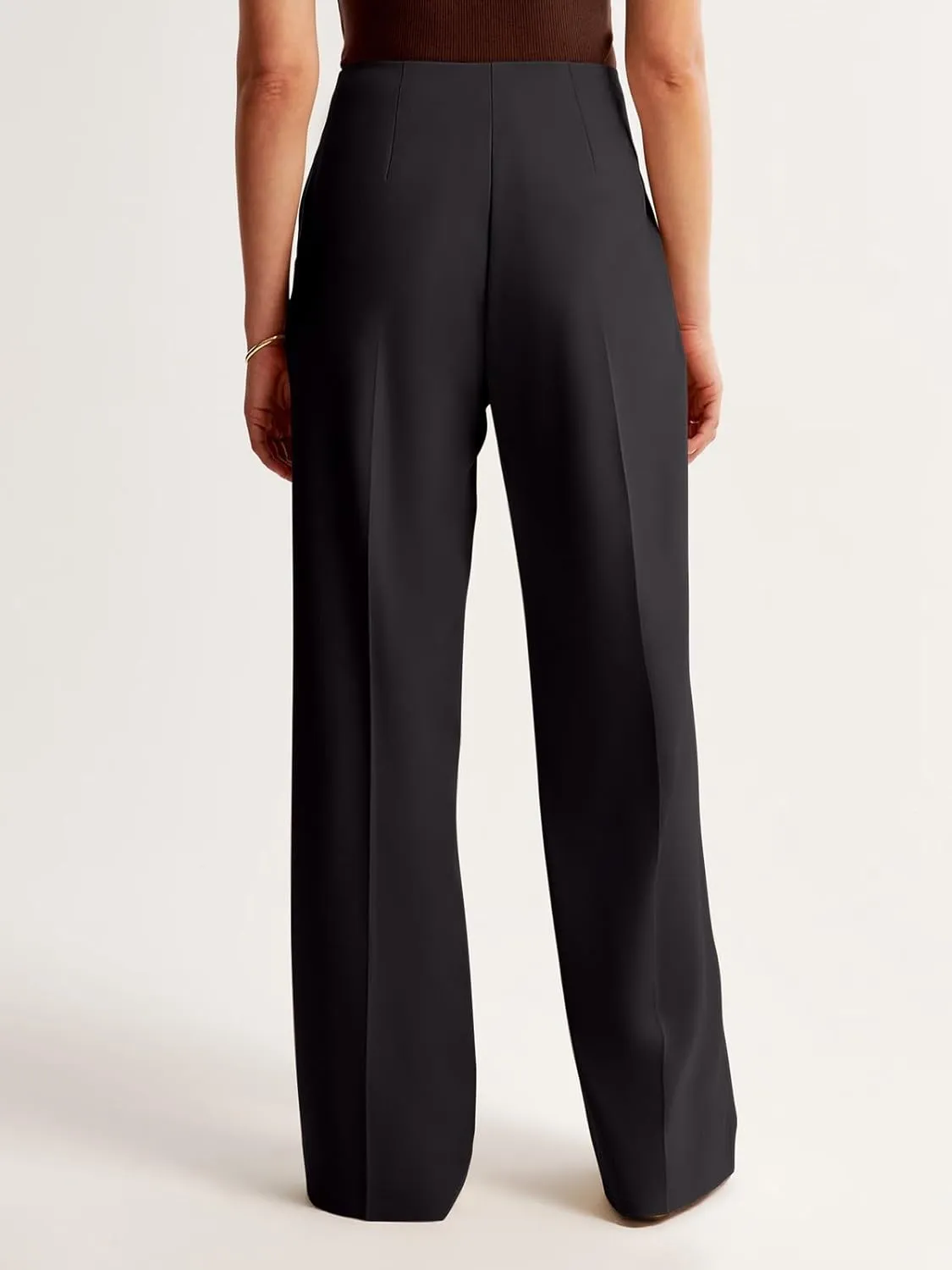 NIMIN Women's Wide Leg Dressy Pants High Waisted Business Casual Work Pants Plazzo Trousers with Pockets
