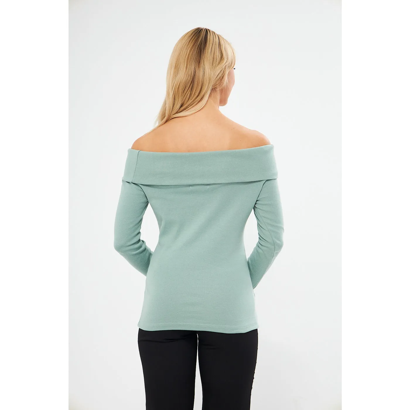 Opal Rib Off-Shoulder Top