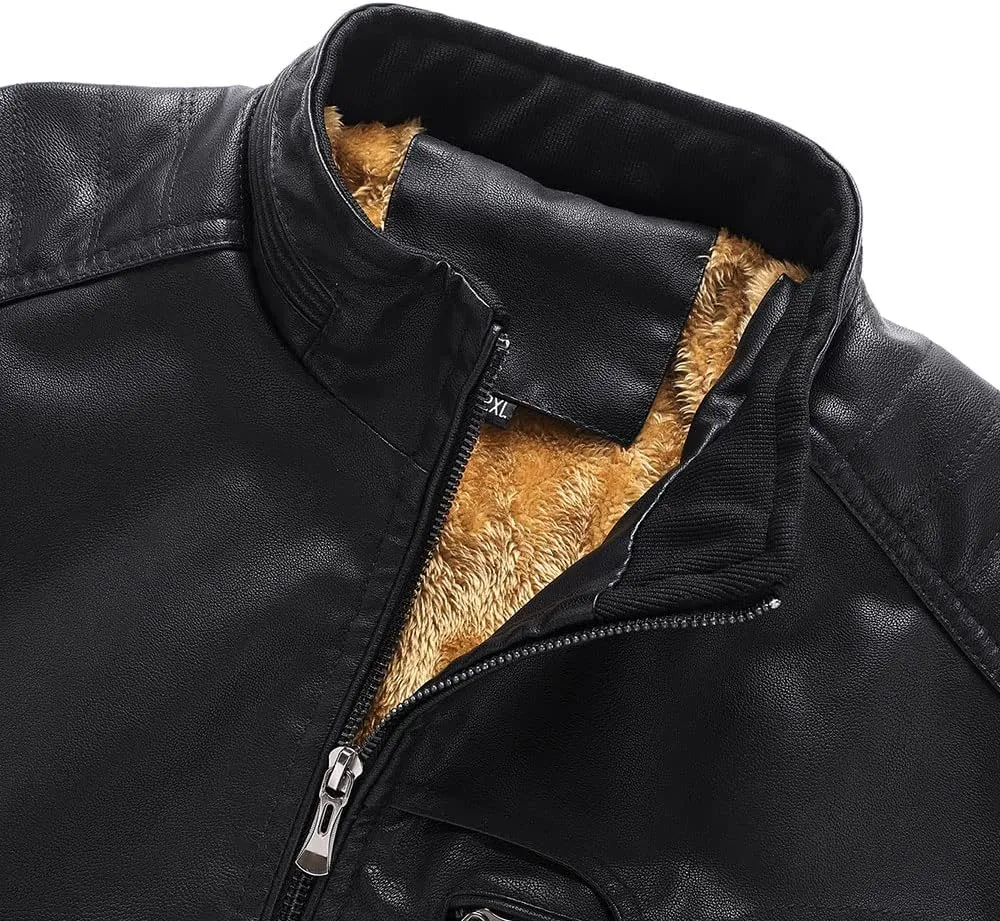 Rock & Roll, Skull Music Punk Headphone Mohawk Hair Personalized Mens PU Leather Vest Coat Custom Jacket