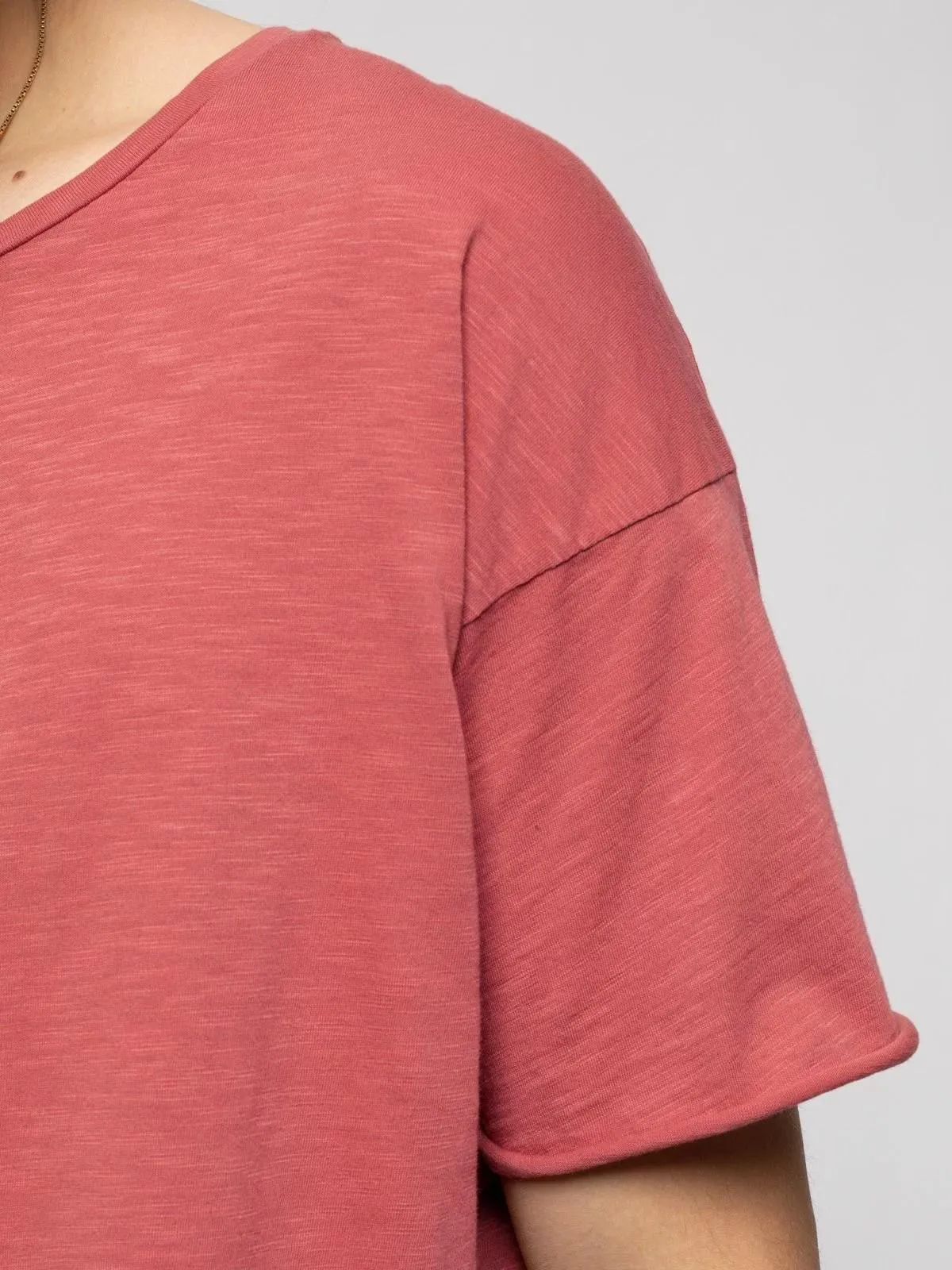 Roger Slub Tee (Dusty Red)