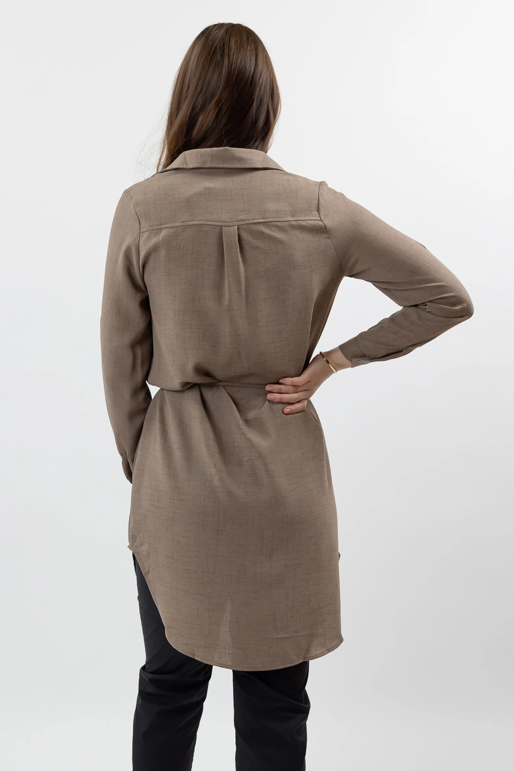 Roll Sleeve Loop Top - Light Shades