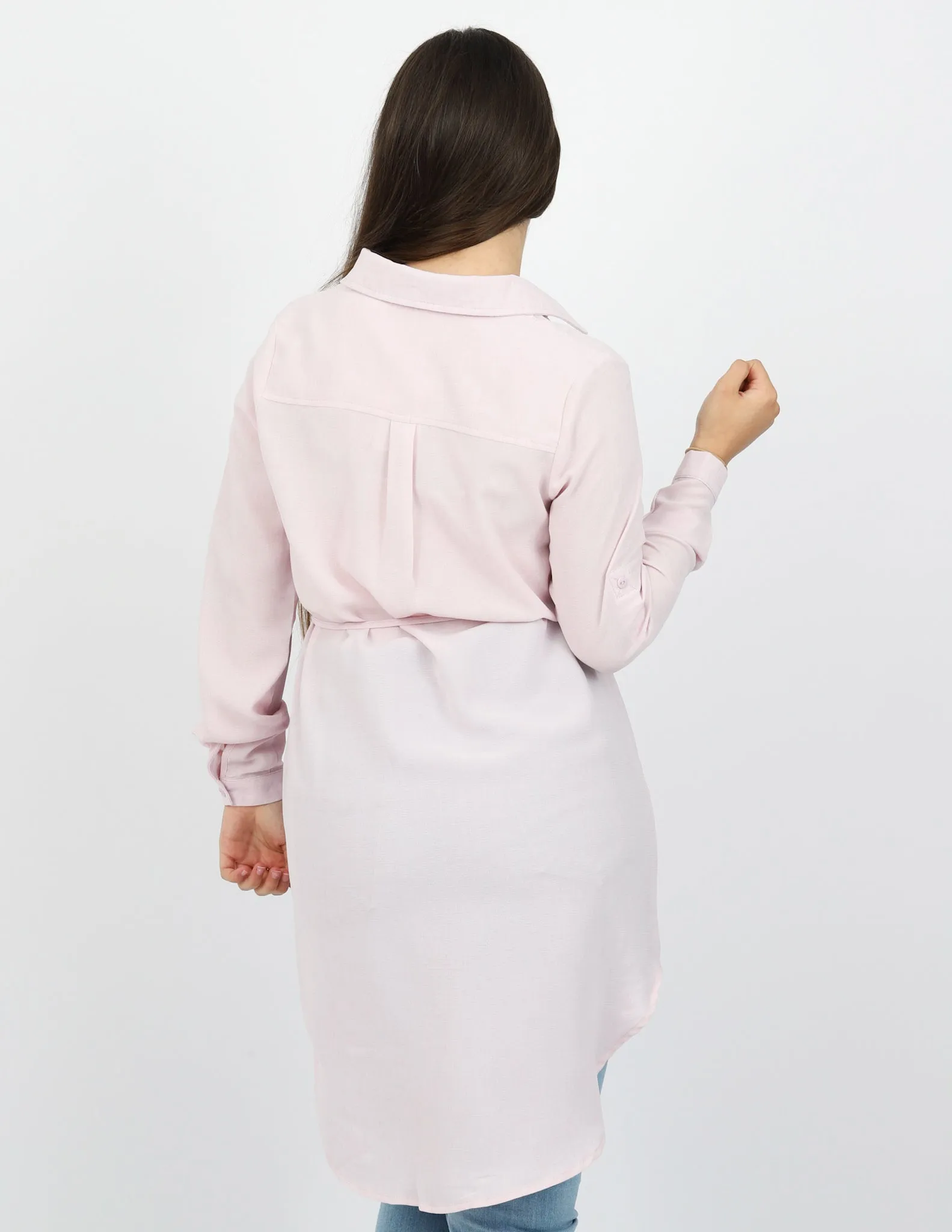 Roll Sleeve Loop Top - Light Shades
