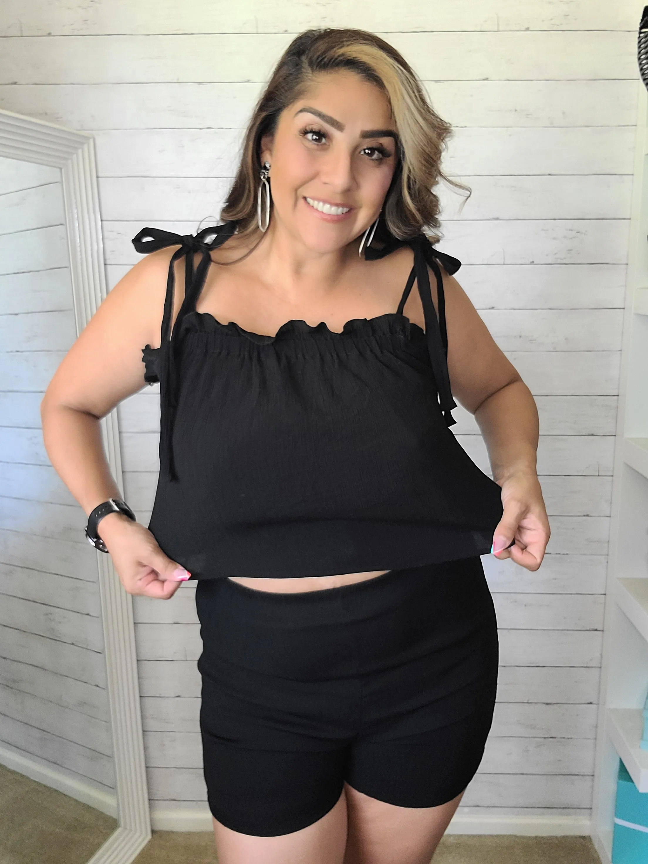 Sassy Black Shorts & Top Set
