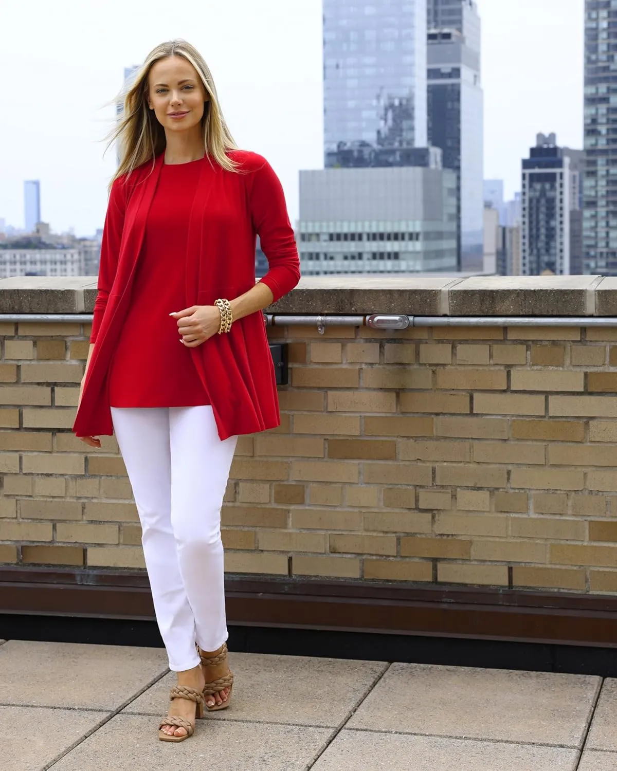 Selousua Women's Long Sleeve Peplum Cardigan - Comfortable & Easy Care Knit Cardigan with Pockets for Women